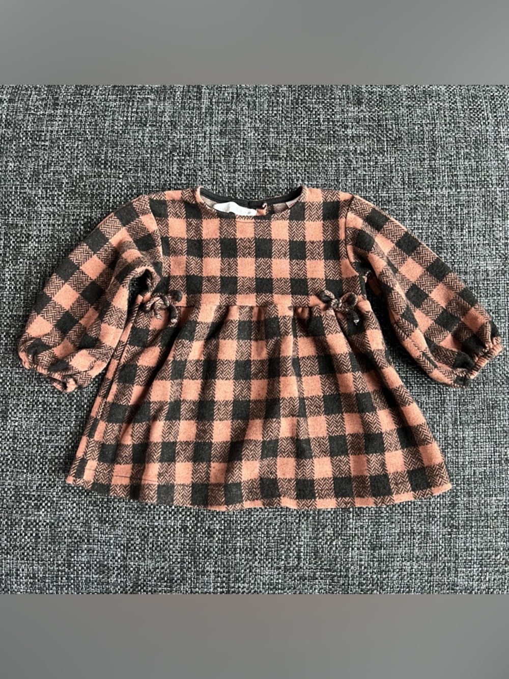 Zara Girls Plaid Dress Size 9-12 Months